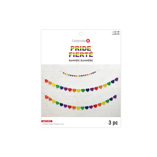 Heart Paper Banners, 3ct. by Celebrate It™